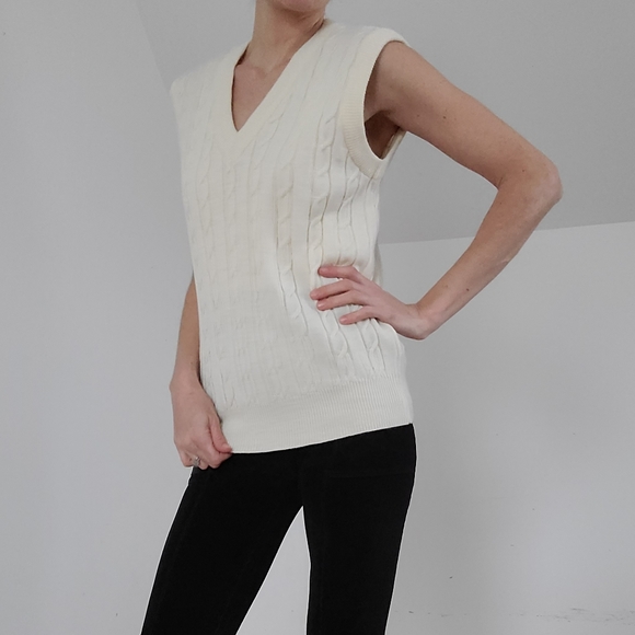 VINTAGE - WOOL BLEND KNIT VEST - Picture 2 of 10